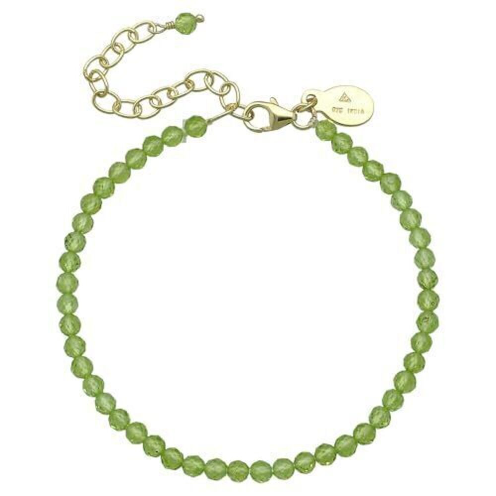 4891 Peridot Bracelet , Certified 925 Sterling Silver with 18K Gold Vermeil